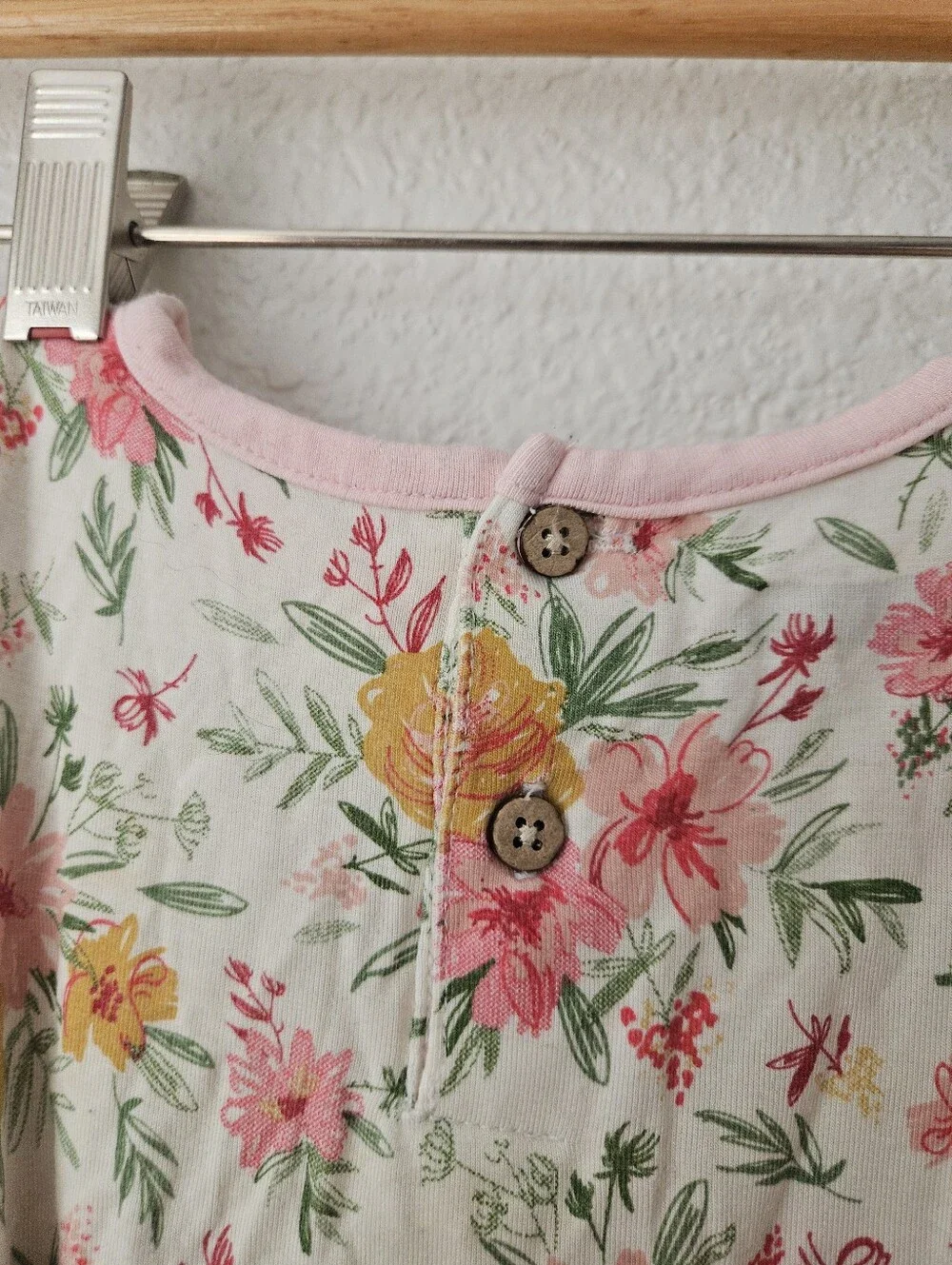 mudpie vibrant floral bamboo knotted gown, 3 months